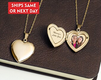 Gold Locket Necklace Etsy