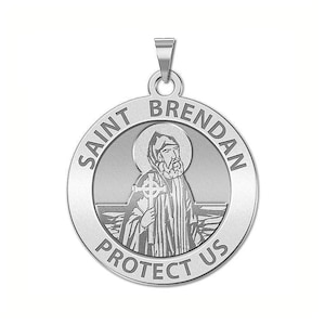 Saint Brendan Round Religious Medal