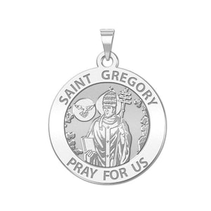 Saint gregory runde religiöse Medaille