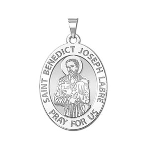 Benedikt Joseph Labre Oval religiöse Medaille