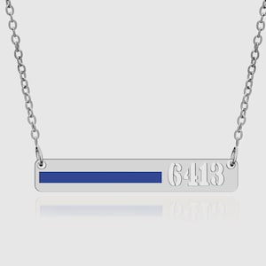 Thin Blue Line Necklace • Police Wife Necklace • Gift for Police Wives • Thin Blue Line Necklace • Officers Necklace