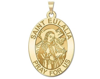 Heilige Eulalia Oval Religiöse Medaille