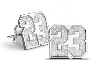 Custom Number Earrings, Jersey Number Earrings, Sports Number Earrings