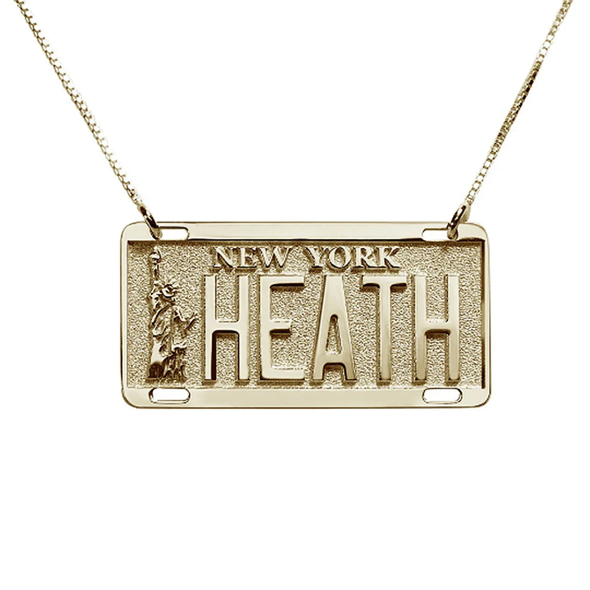 Personalized License Plate Necklace • License Plate Jewelry • Mini