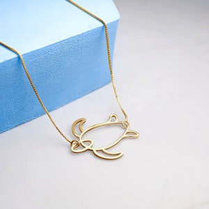 Schildkröte Halskette • Meeresschildkröte Halskette • Silber Schildkröte • Gold Schildkröte • Minimalist Ozean Schmuck für Frauen & Mädchen