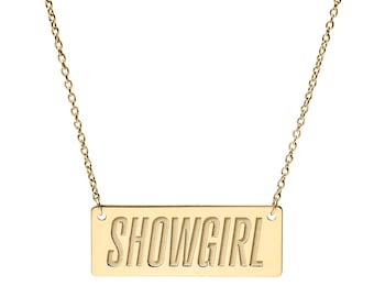 Showgirl Necklace - Showgirl Bar Style Cute & Dainty Necklace - Showgirl Concert Necklace