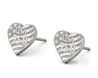 USA250 / America 250 Heart Earrings
