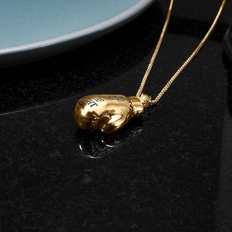 Boxing Glove Necklace Boxing Glove Necklace Personalized Boxing Glove Necklace Necklace for Boxers Custom Boxing Necklace