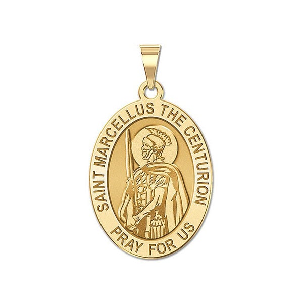 Saint Marcellus the Centurion Oval Religious Medal