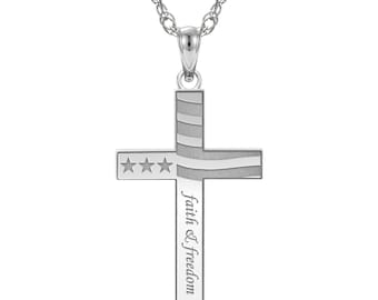 Faith & Freedom Cross Necklace