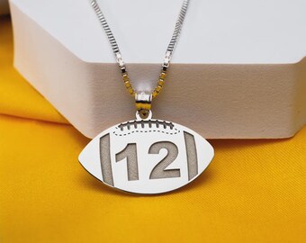 Ketting voetbalnummer - gepersonaliseerde voetbalhanger met nummer
