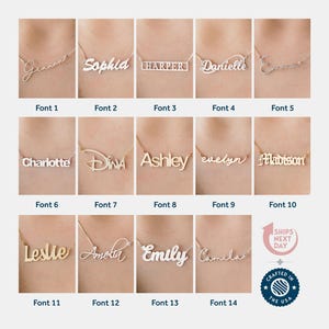 Collar con nombre para mujer, collar con nombre personalizado, collar personalizado con cualquier nombre disponible.