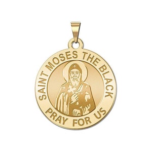 Medalla religiosa de San Moisés el Negro