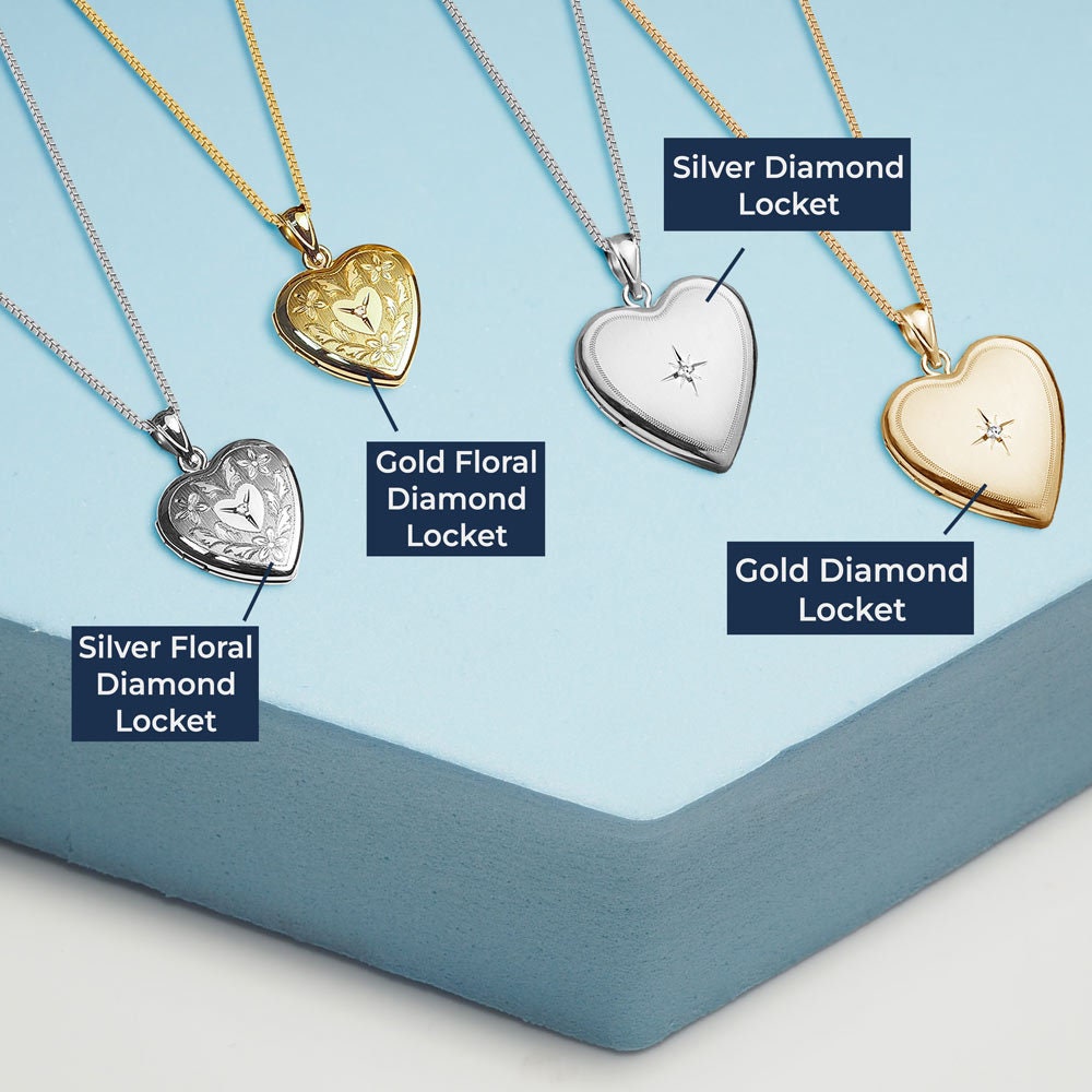 Diamond picture locket necklace deals