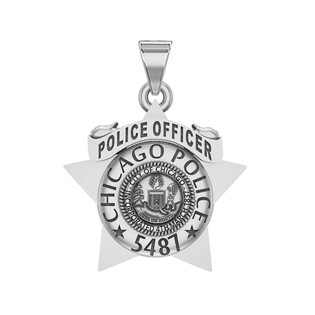 thumbnail image 2 of Chicago Police Star Key Fob – Retired Police Officer Gift 2 of 6