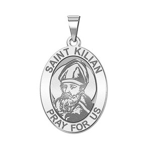 Saint Kilian Oval Religious Medal