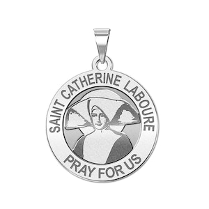 Saint Catherine Laboure Round Religious Medal