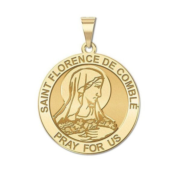 Saint Florence De Comble Round Religious Medal Etsy Singapore