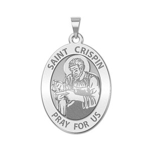 Saint Crispin OVAL Religious Medal