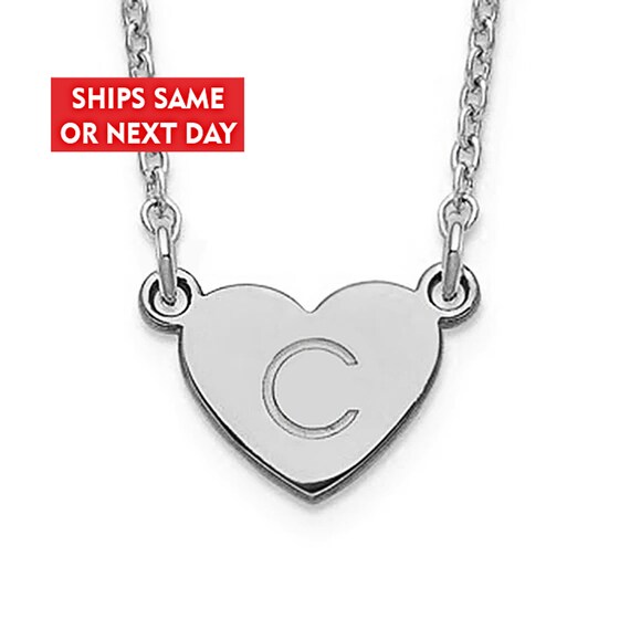Initial Necklace Initial Necklace Heart 