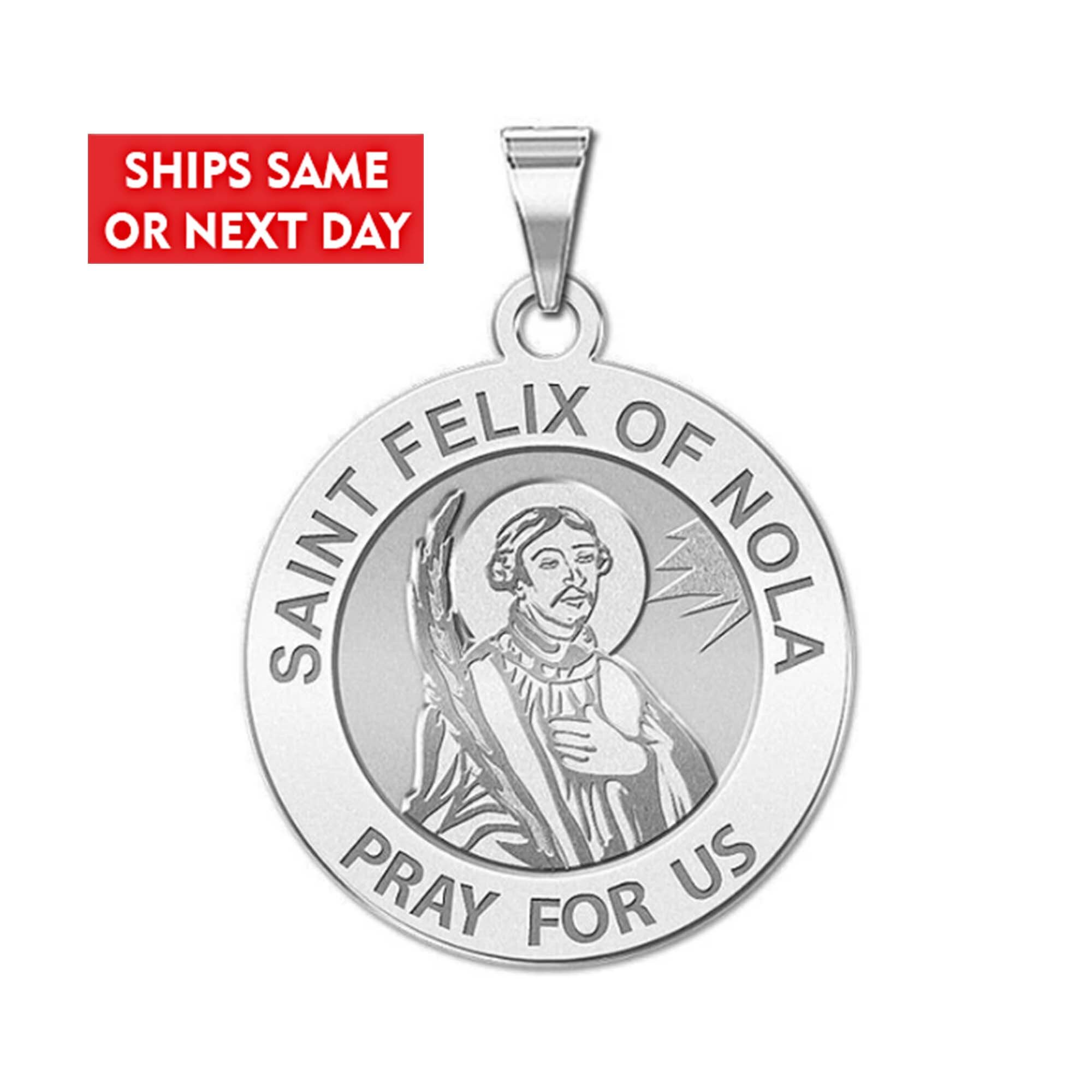 Saint Felix of Nola Round Religious Medal Etsy
