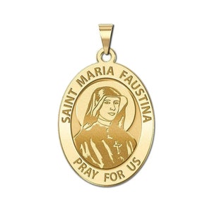 Saint Faustina OVAL Religious Medal