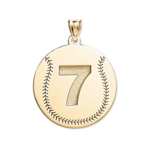 Custom Baseball Pendant w/ Number