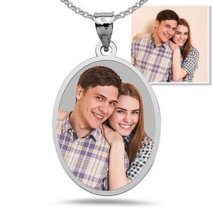 Oval with Border Photo Pendant Picture Charm