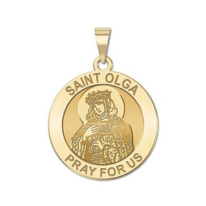 Saint Olga Round Religious Medal