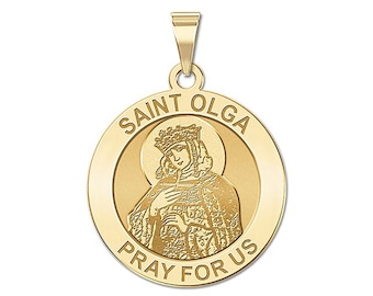 Saint Olga Round Religious Medal
