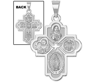 4 Way Cross Religious Medal -"EXCLUSIVE"