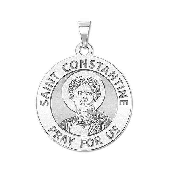 Saint Constantine Round Religious Medal