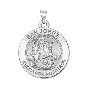San Jorge Round Religious Medal