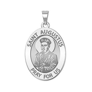 Saint Augustus Oval Religious Medal