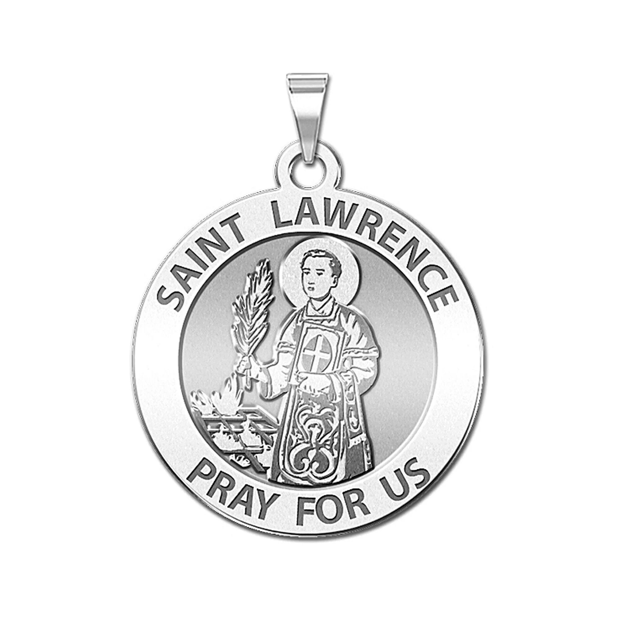 Heiliger Laurentius von Rom Runde religiöse Medaille