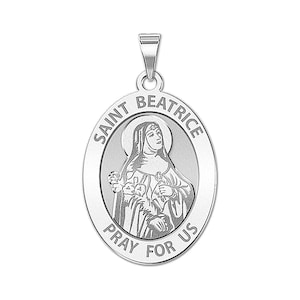 Heilige Beatrice OVAL religiöse Medaille