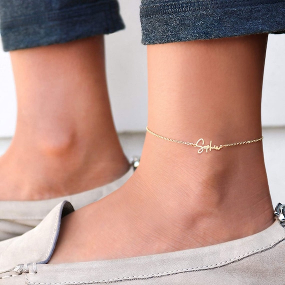 Name anklets for women deals