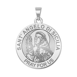 Sant&#39; Angelo Di Sicilia Round Religious Medal