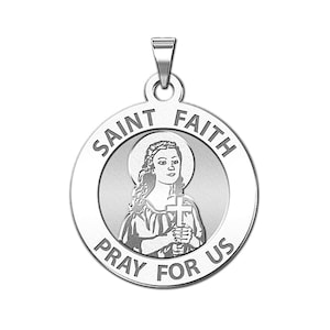 Saint Faith Religious Round Medal