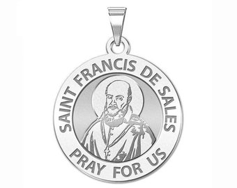 Saint Francis de Sales Round Religious Medal