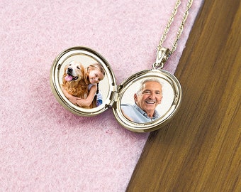 14K Gold Filled Round Photo Locket