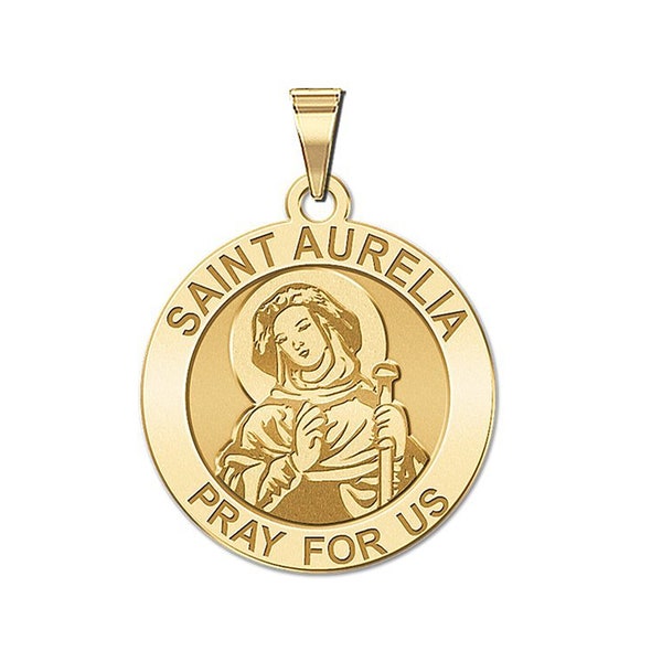 Saint Aurelia Runde religiöse Medaille