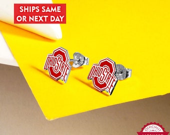 OSU Earrings - Ohio State University Earrings - The OSU Earrings - Pair of Ohio State Logo Earrings