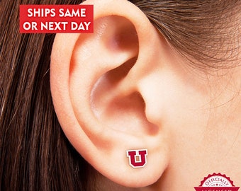 Paar U-oorbellen van de Universiteit van Utah
