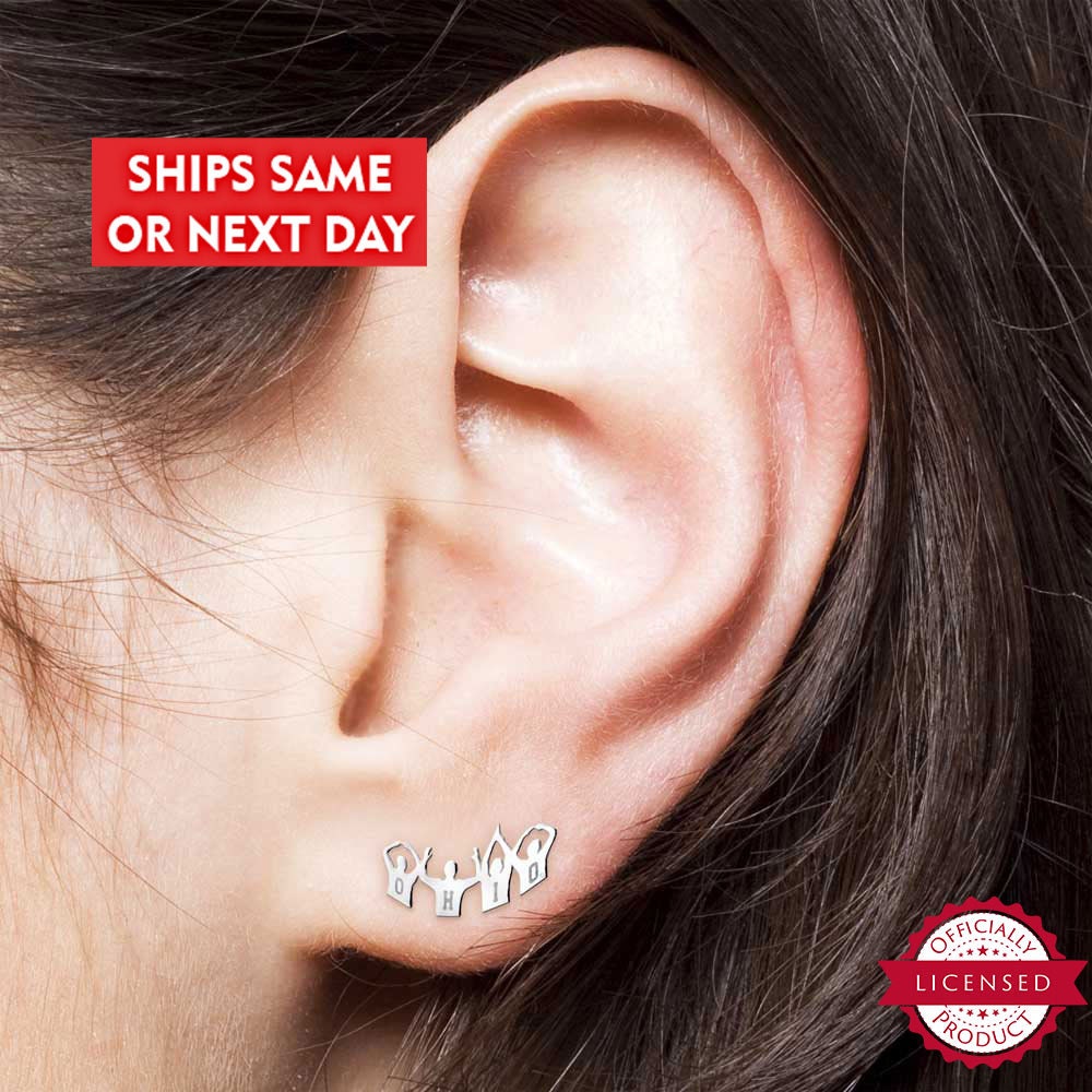 Ohio State Earrings - Ohio State - Ohio State University Silhouette Earrings - OSU Earrings - Ohio State University Earrings