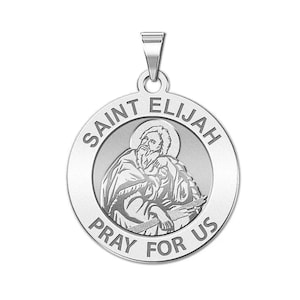 Saint Elijah Round Religious Medal
