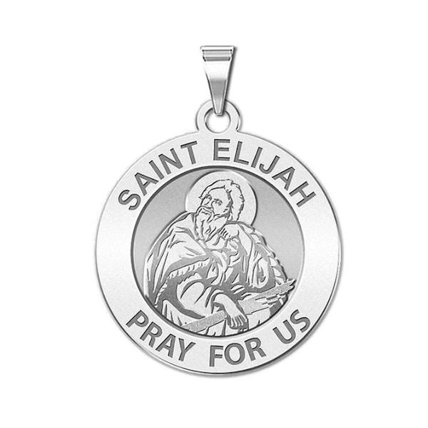 Saint Elijah Round Religious Medal