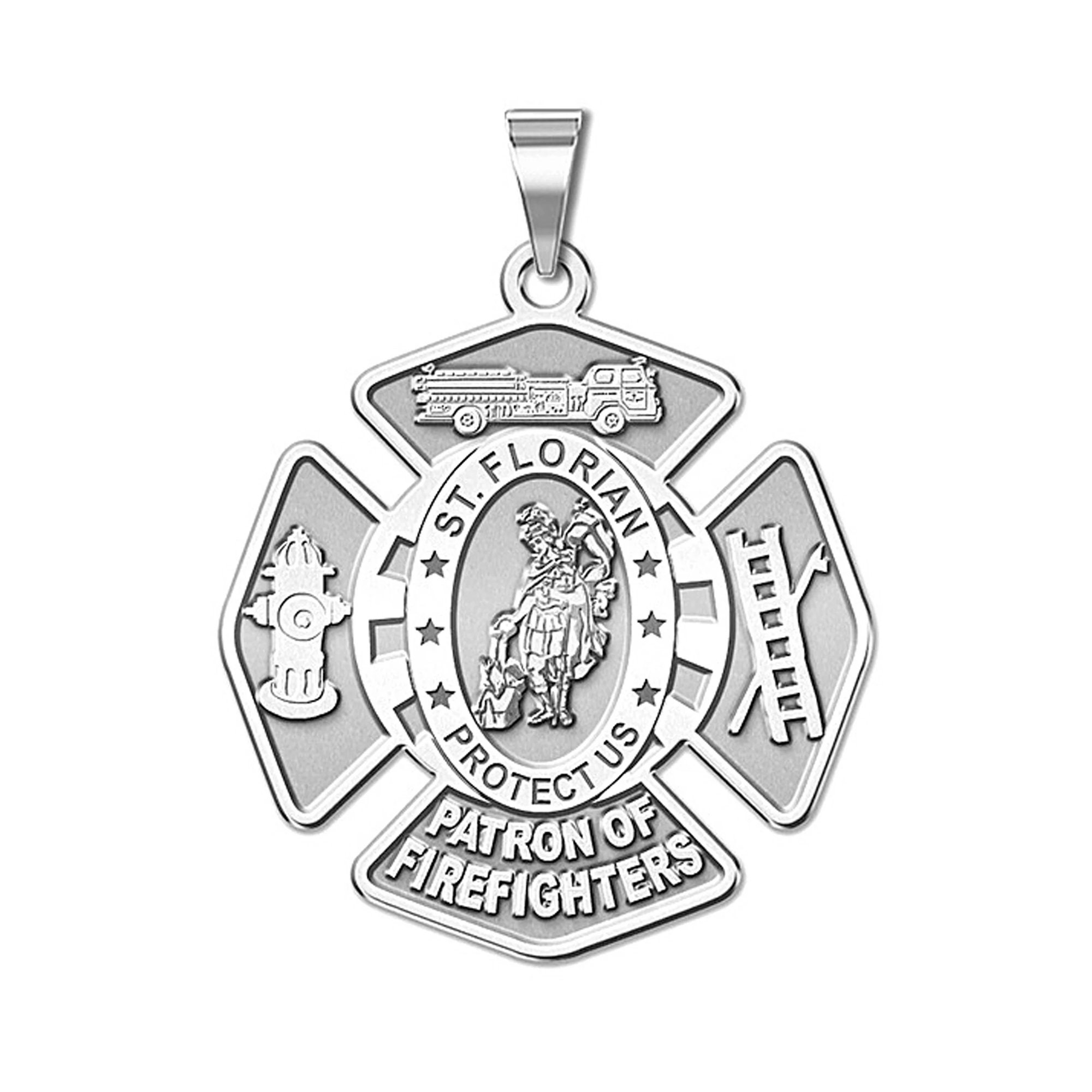 Saint Florian Patron of Firefighters Badge Religious Medal