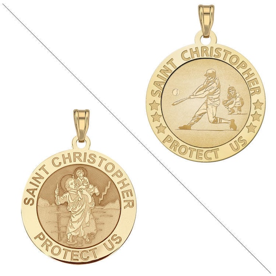 St christopher baseball best sale medal