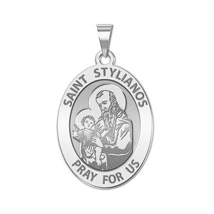Saint Stylianos  OVAL Religious Medal
